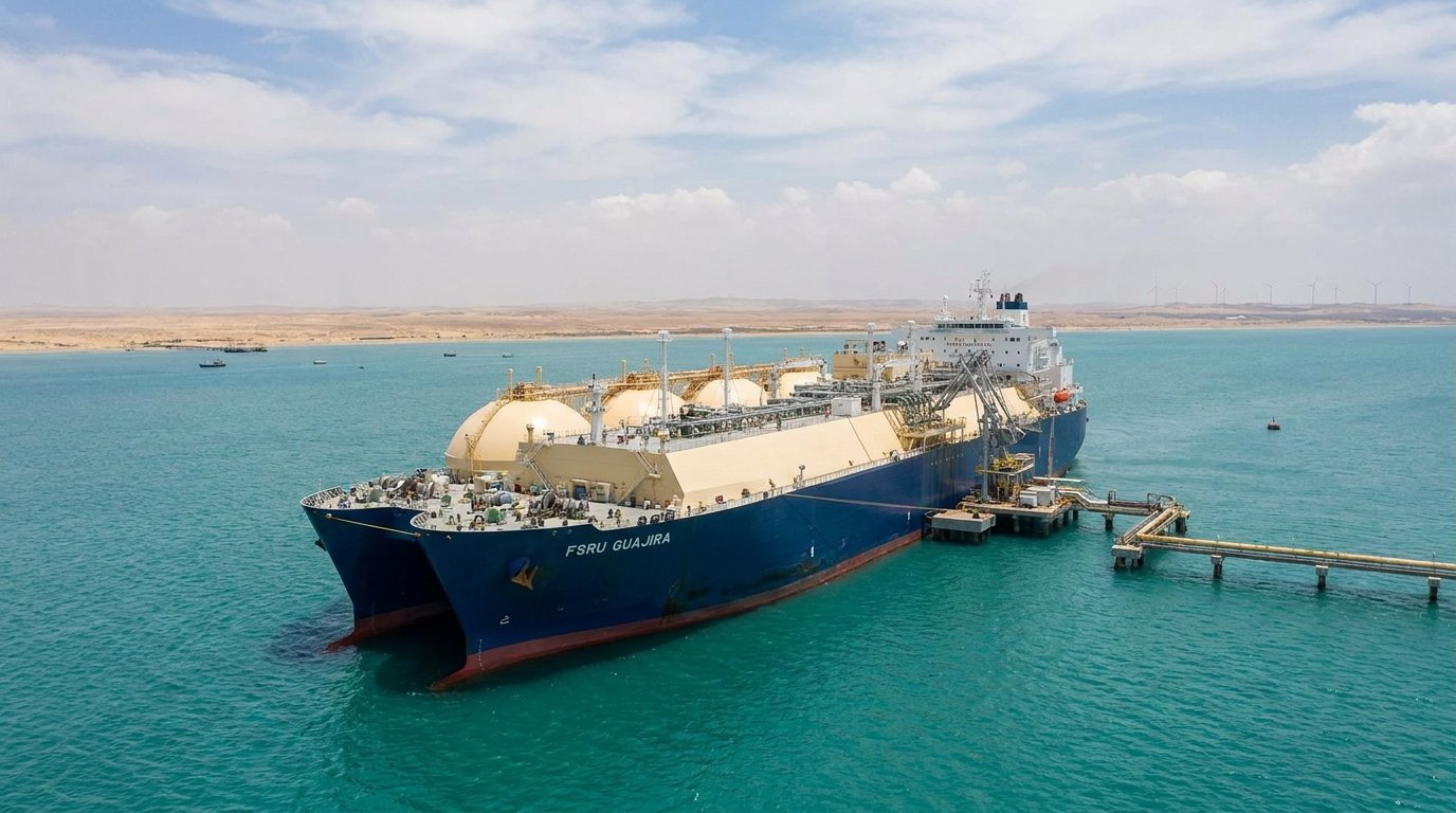 Terminal flotante de regasificación FSRU conectada al nodo Ballena en La Guajira